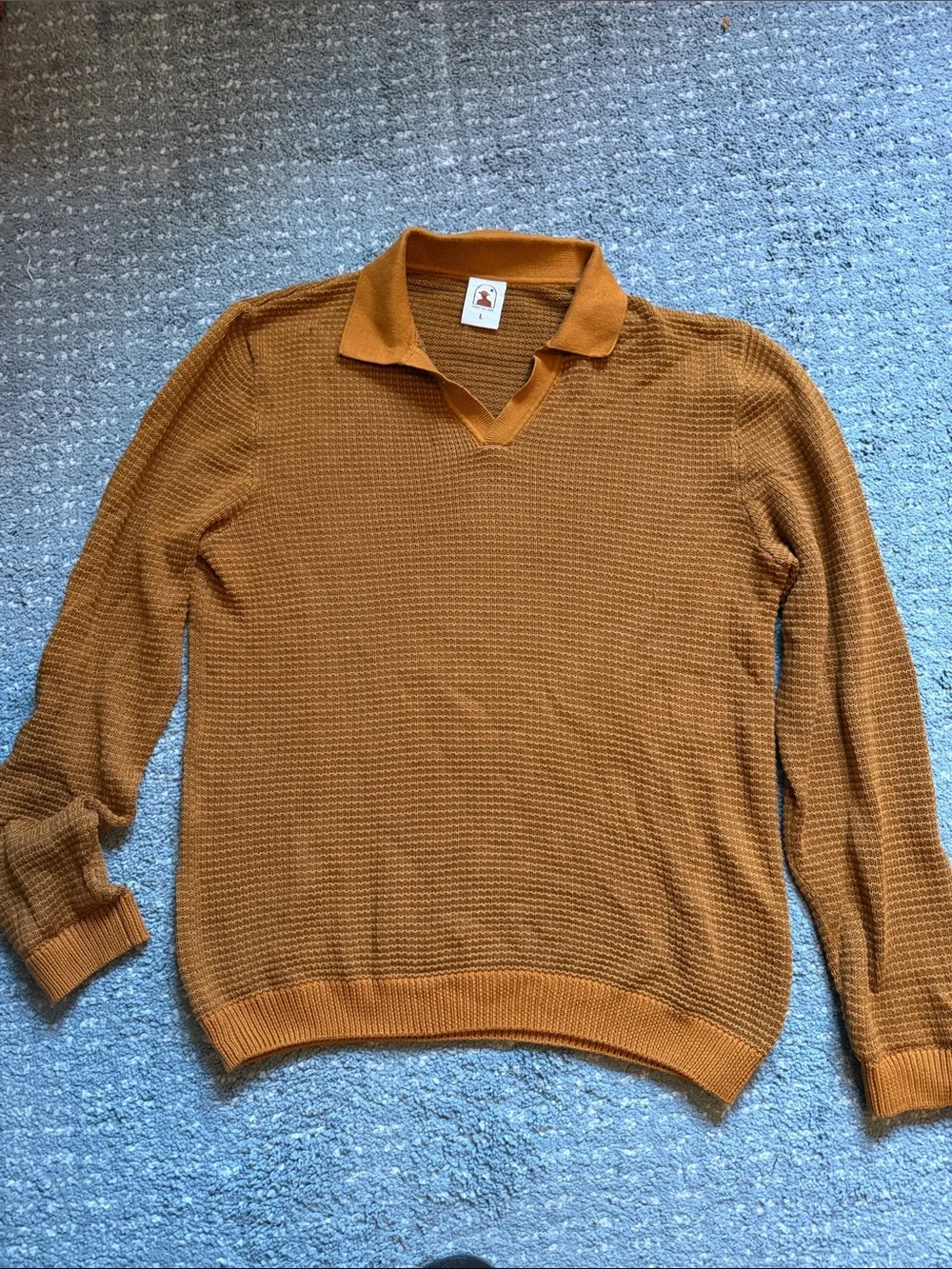 Dandy Del Mar Orange Sweater Sz Large L